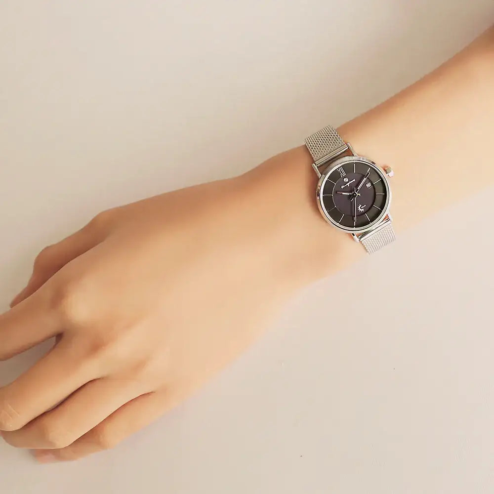 OST - Black Index Solar Women's Couple Mesh Watch - OST - Watch - Harumio