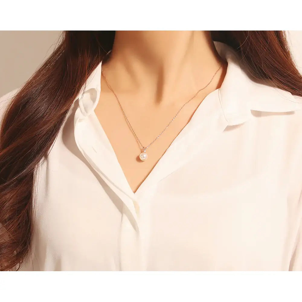 OST - Simple Cubic Pearl Necklace - OST - Jewelry - Harumio
