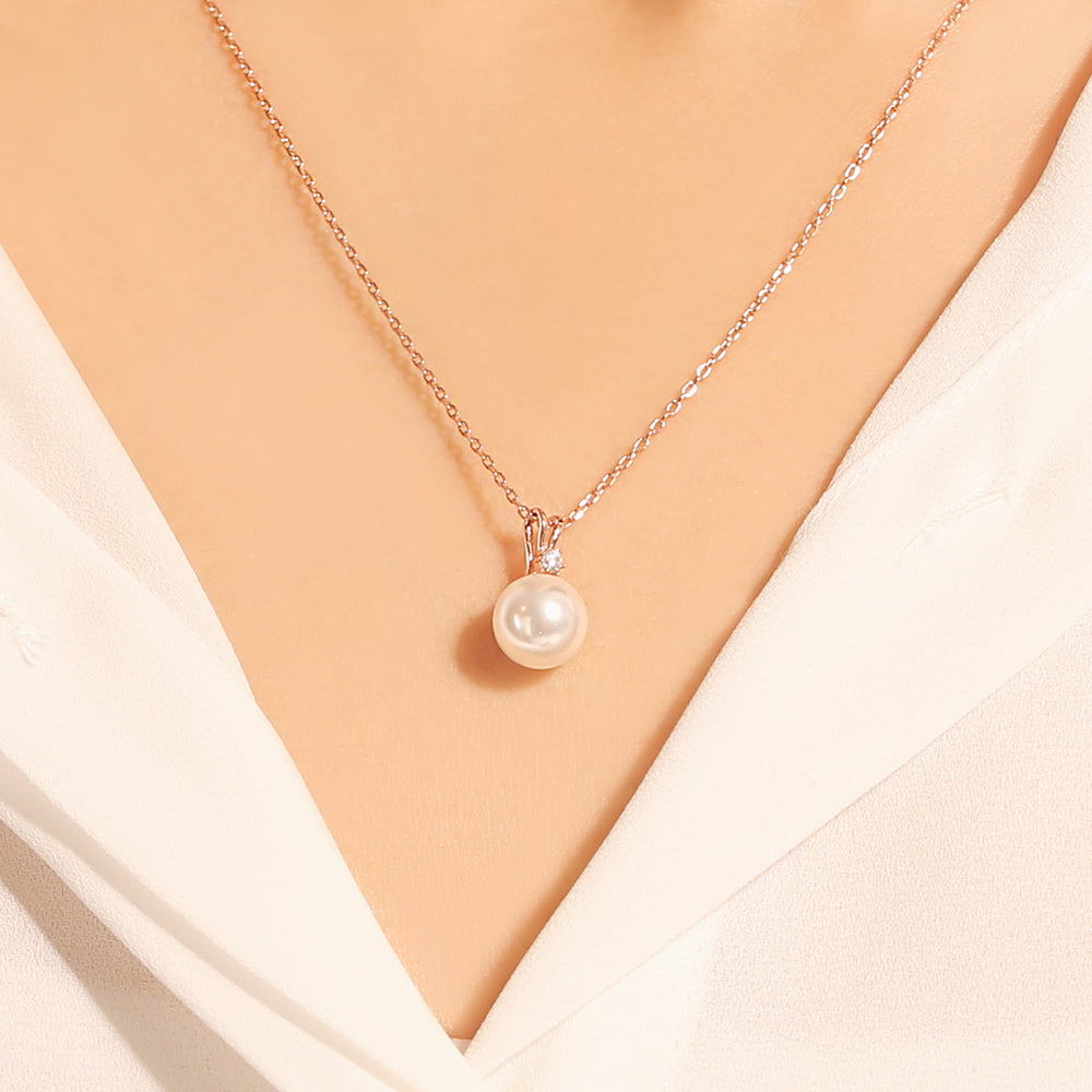 OST - Simple Cubic Pearl Necklace