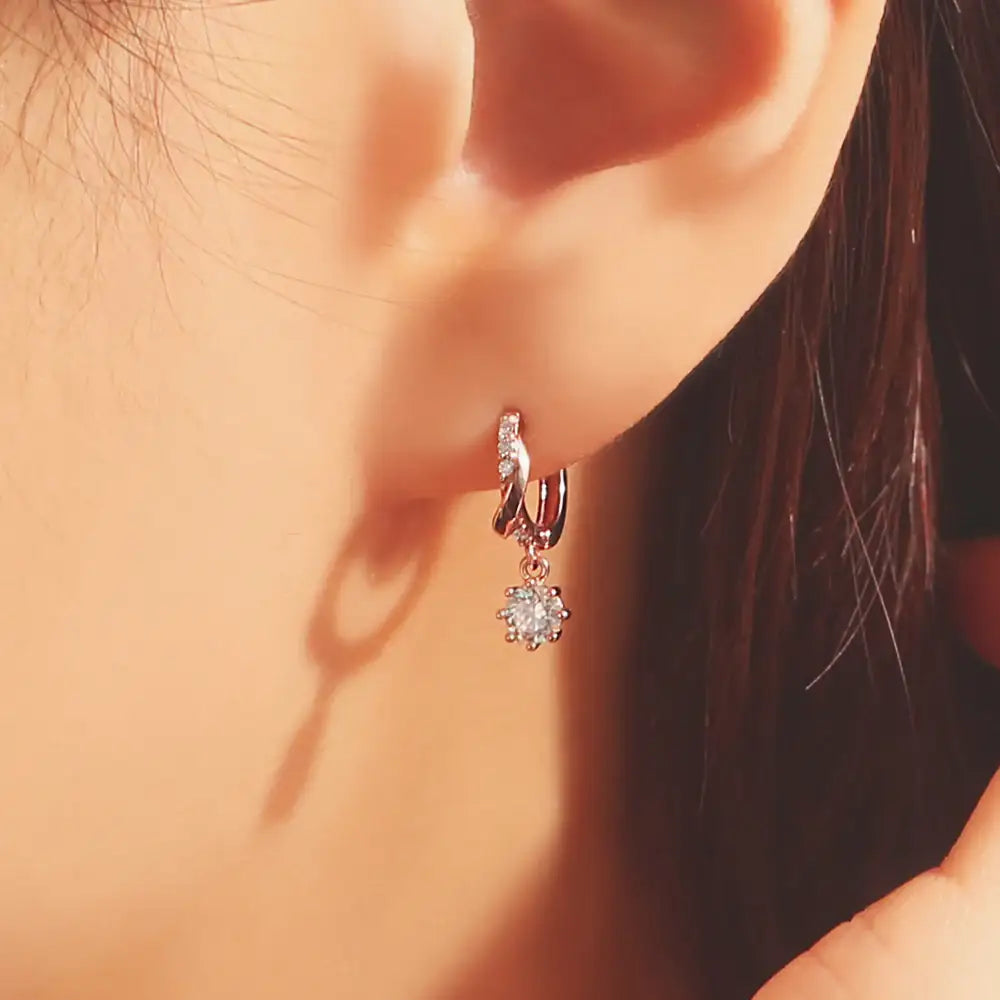 OST - Cubic Ring Rose Gold Earrings - OST - Jewelry - Harumio