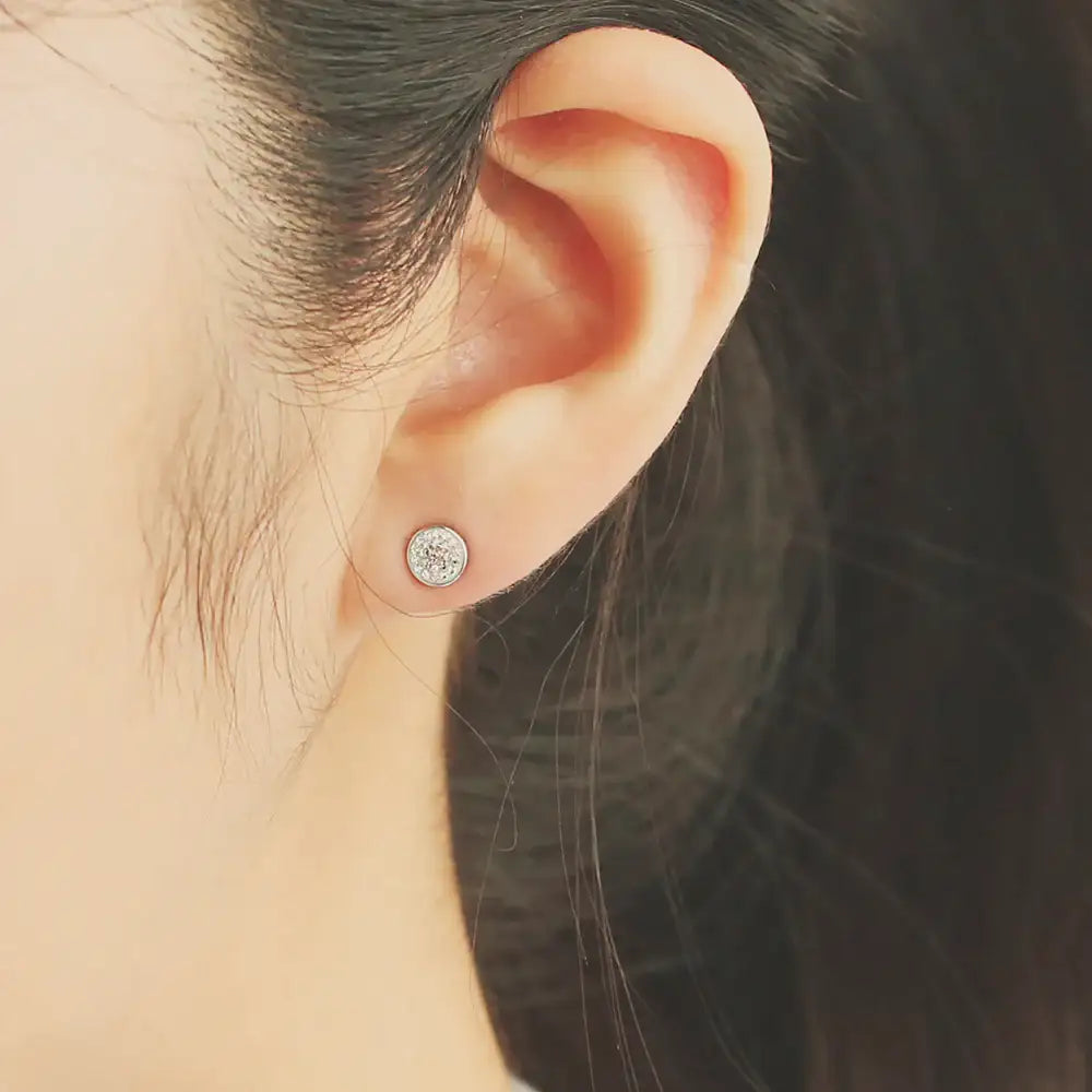 OST - Daily Mini Cubic Silver Earrings - OST - Jewelry - Harumio