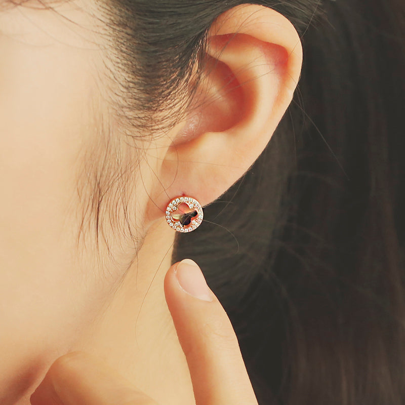 OST - Elegant Flower Cubic Earrings