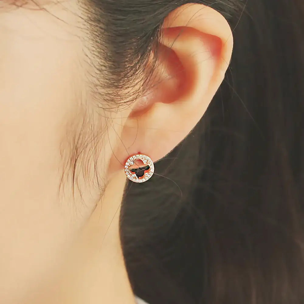 OST - Elegant Flower Cubic Earrings - OST - Jewelry - Harumio