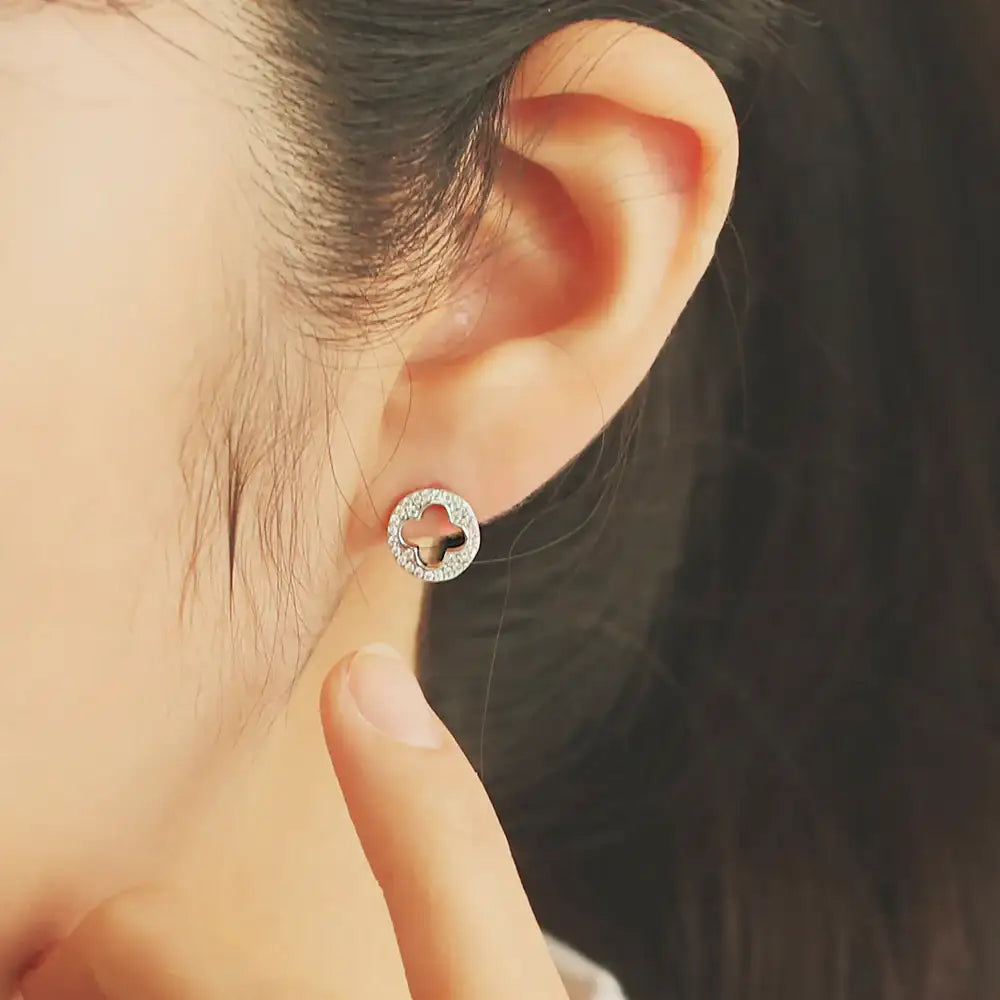 OST - Elegant Flower Cubic Earrings - OST - Jewelry - Harumio