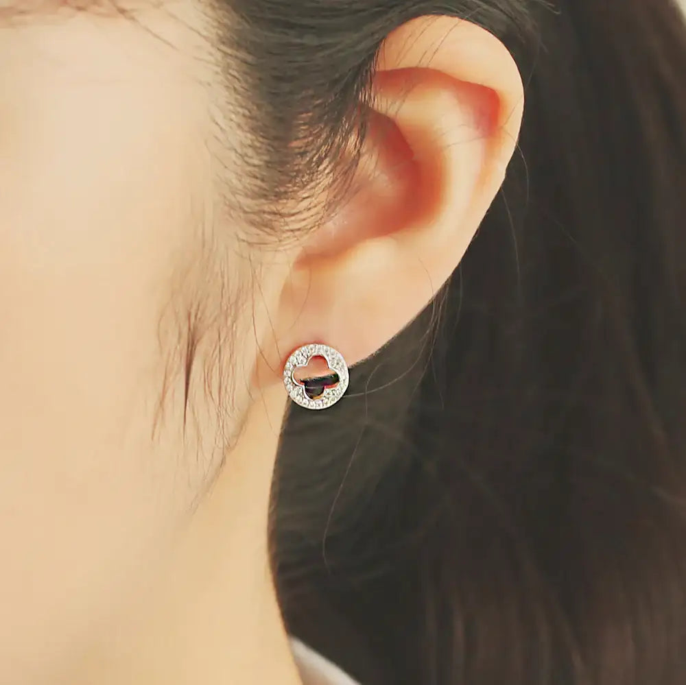 OST - Elegant Flower Cubic Earrings - OST - Jewelry - Harumio