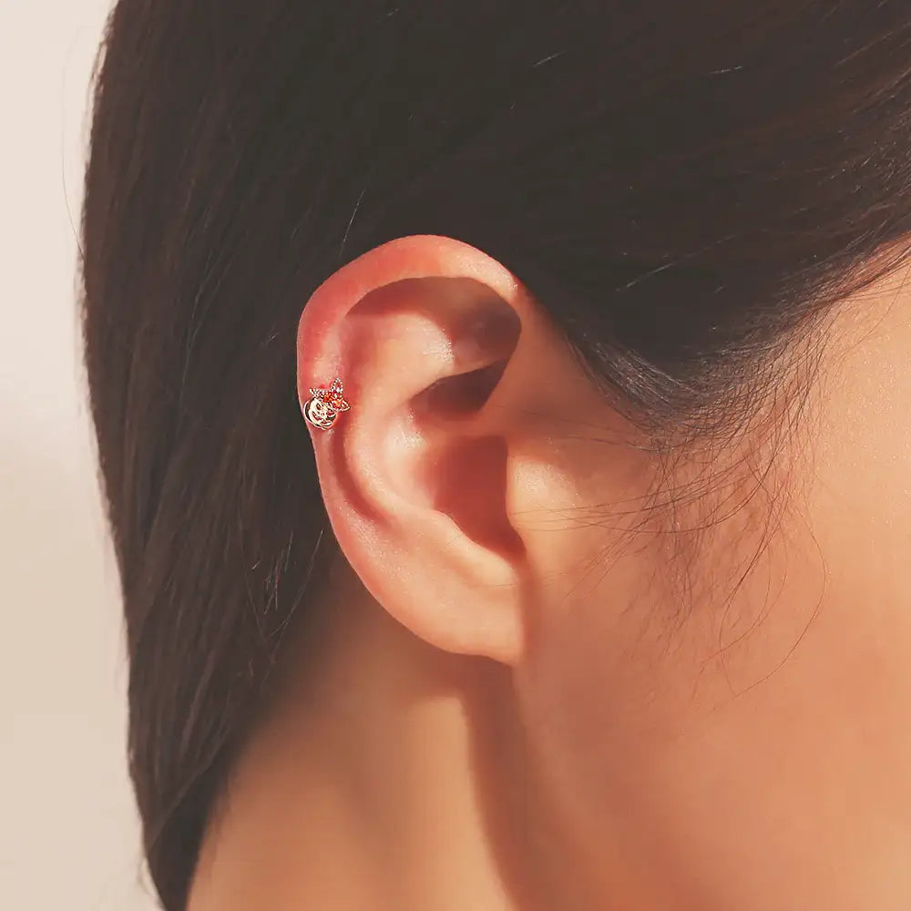 OST - Halloween Pumpkin Ear Piercing Set - OST - Jewelry - Harumio