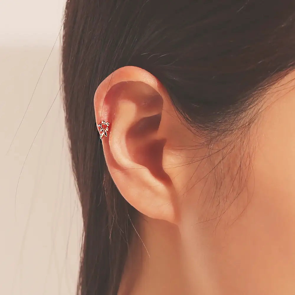 OST - Love Heart Pearl Ear Piercing Set - OST - Jewelry - Harumio