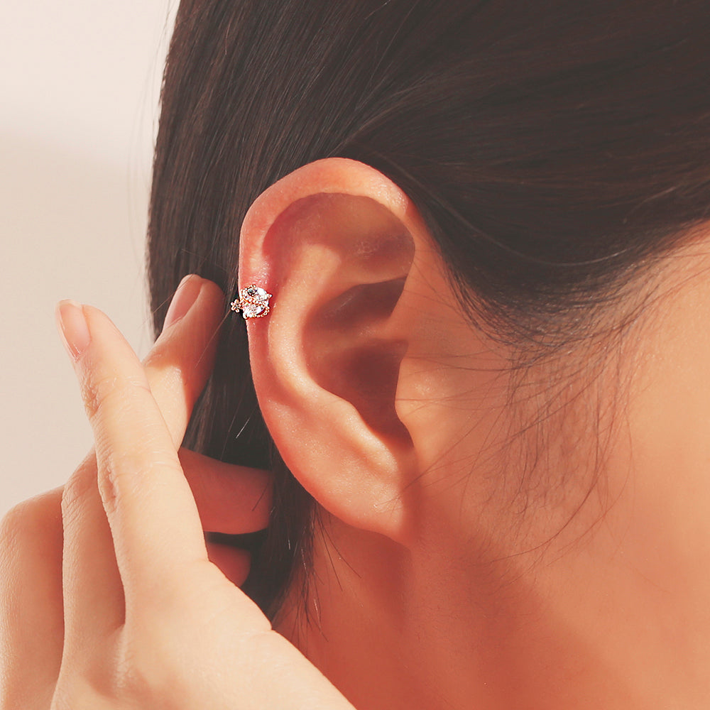 OST - Pink Love Heart Ear Piercing