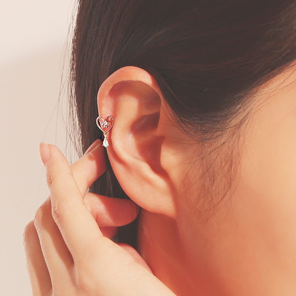 OST - Butterfly Heart Line Ear Piercing