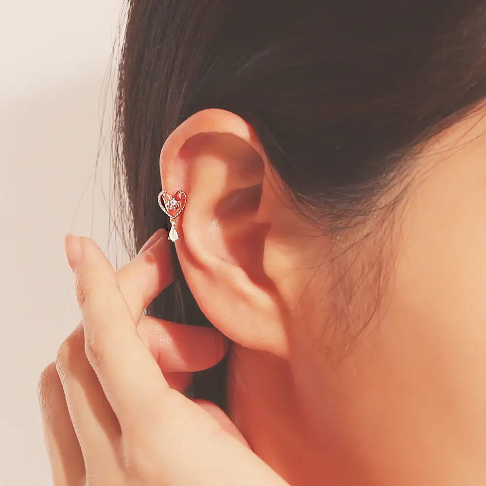 OST - Butterfly Heart Line Ear Piercing - OST - Jewelry - Harumio