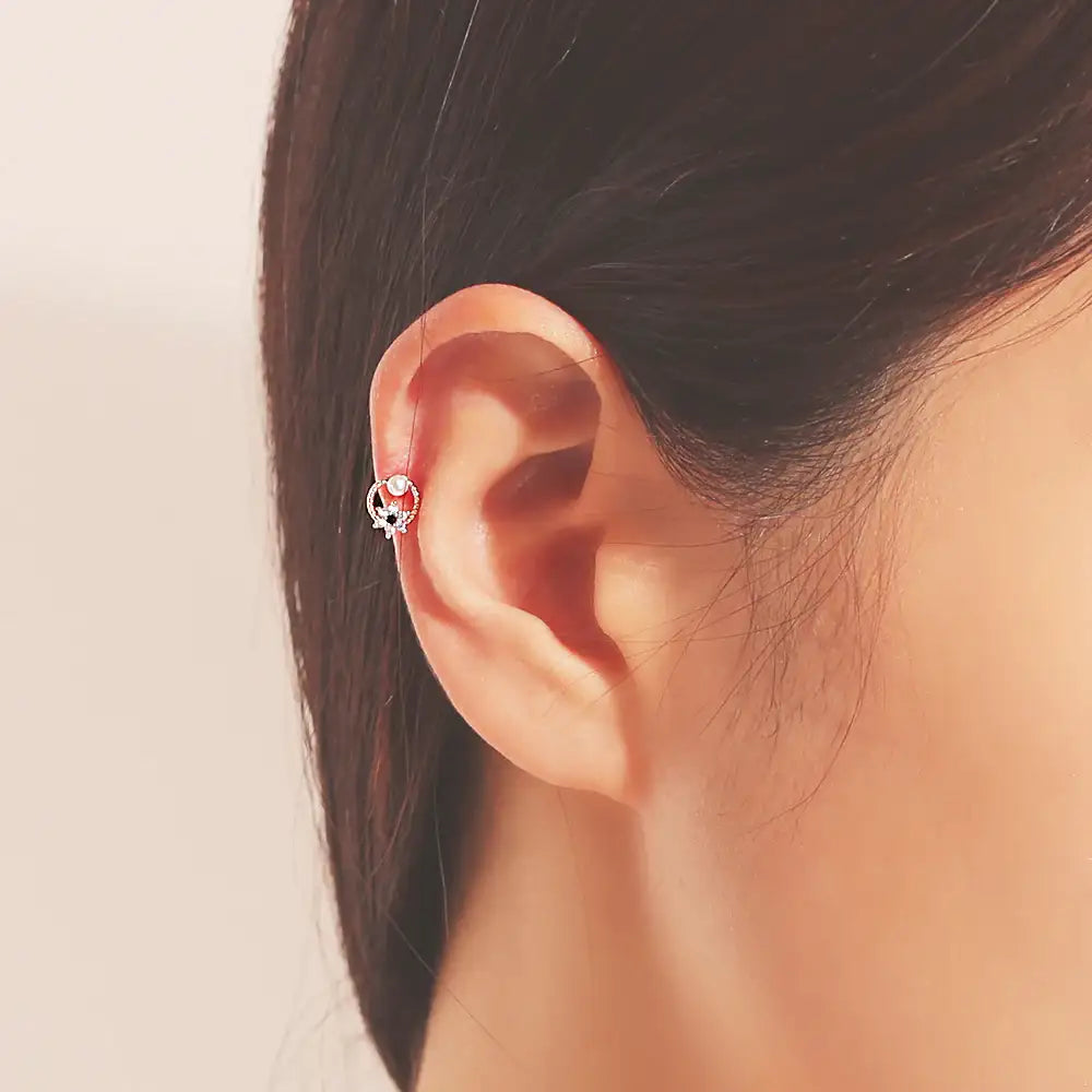 OST - Butterfly Flower Ear Piercing Set - OST - Jewelry - Harumio