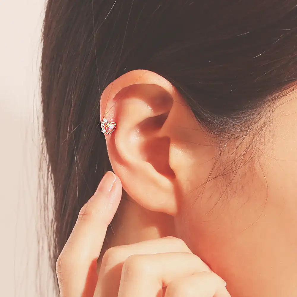 OST - Mysterious Heart Ear Piercing Set - OST - Jewelry - Harumio