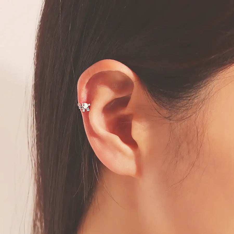 OST - Fresh Green Point Ear Piercing Set - OST - Jewelry - Harumio