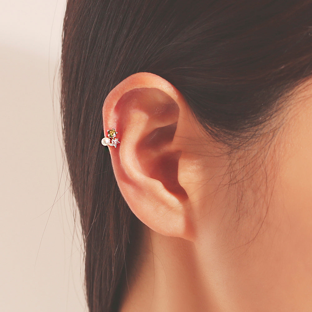 OST - Fresh Green Point Ear Piercing Set