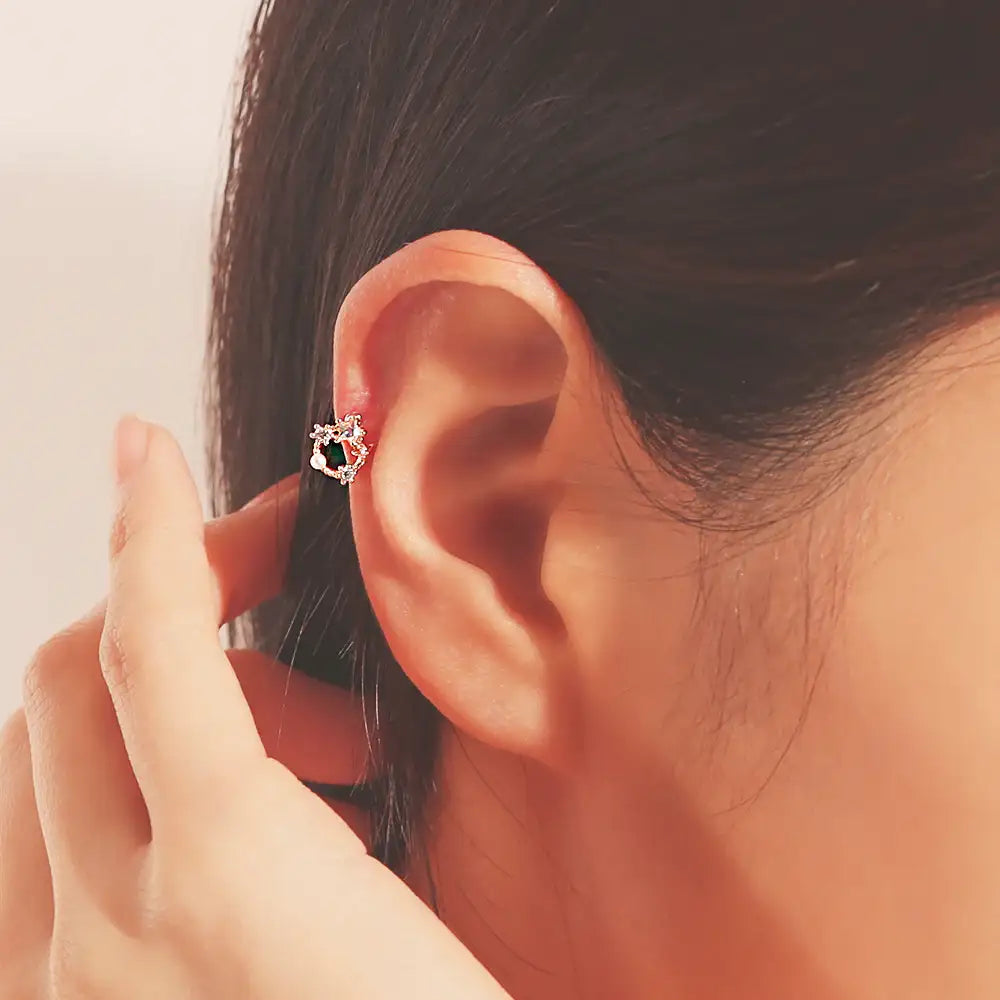OST - Fresh Green Point Ear Piercing Set - OST - Jewelry - Harumio