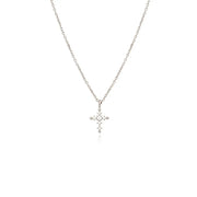 OST - Simple Cubic Cross Silver Necklace - OST - Jewelry - Harumio