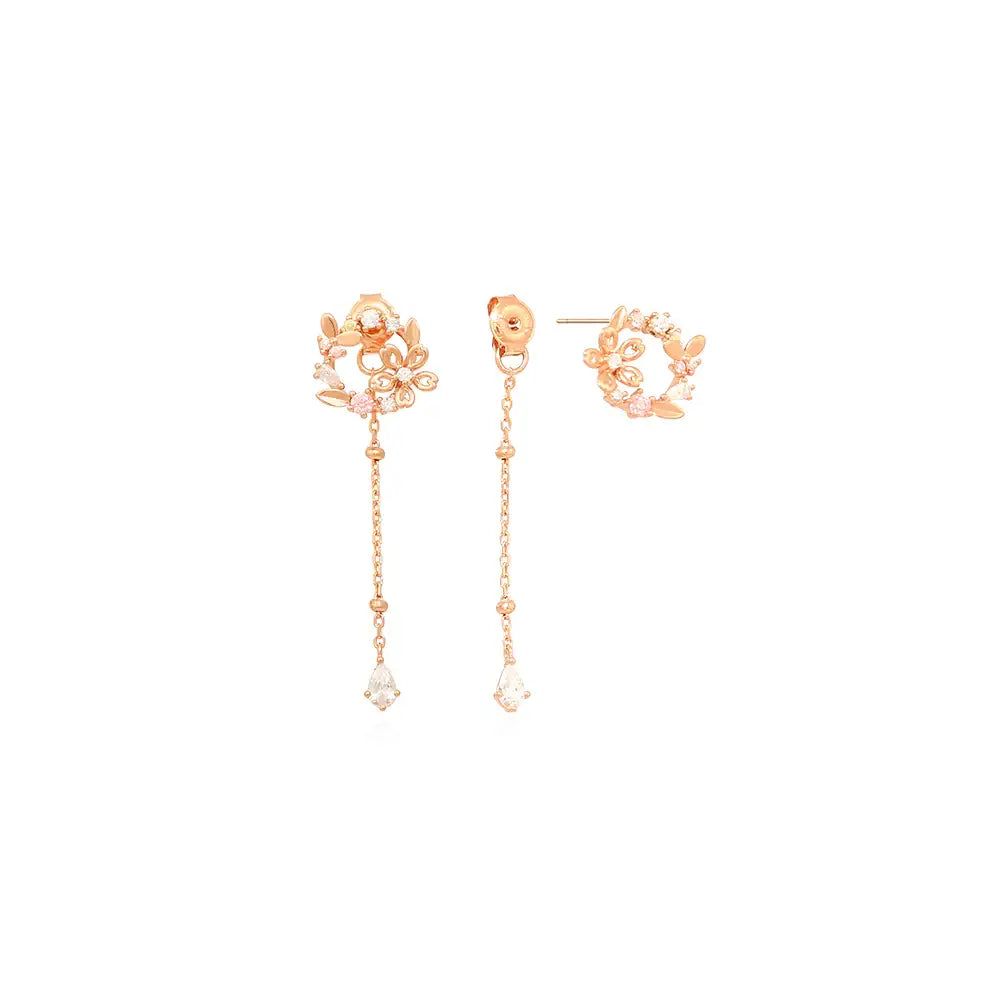 OST - Cherry Blossom Drop Silver Earrings - OST - Jewelry - Harumio