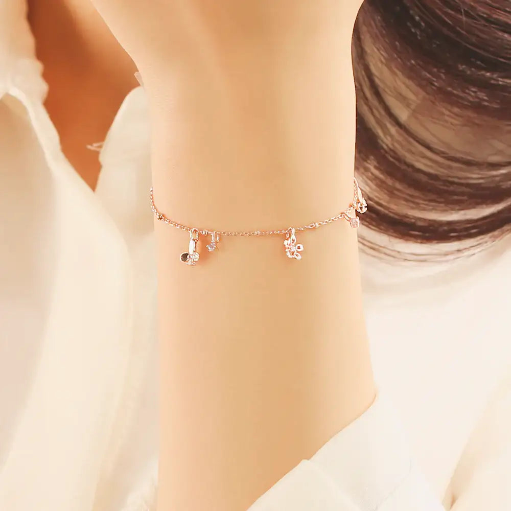 OST - Spring Flower Rose Gold Bracelet - OST - Jewelry - Harumio