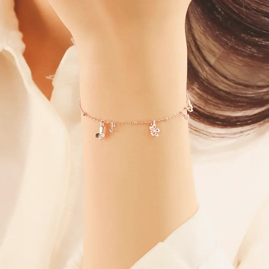 OST - Spring Flower Rose Gold Bracelet - OST - Jewelry - Harumio