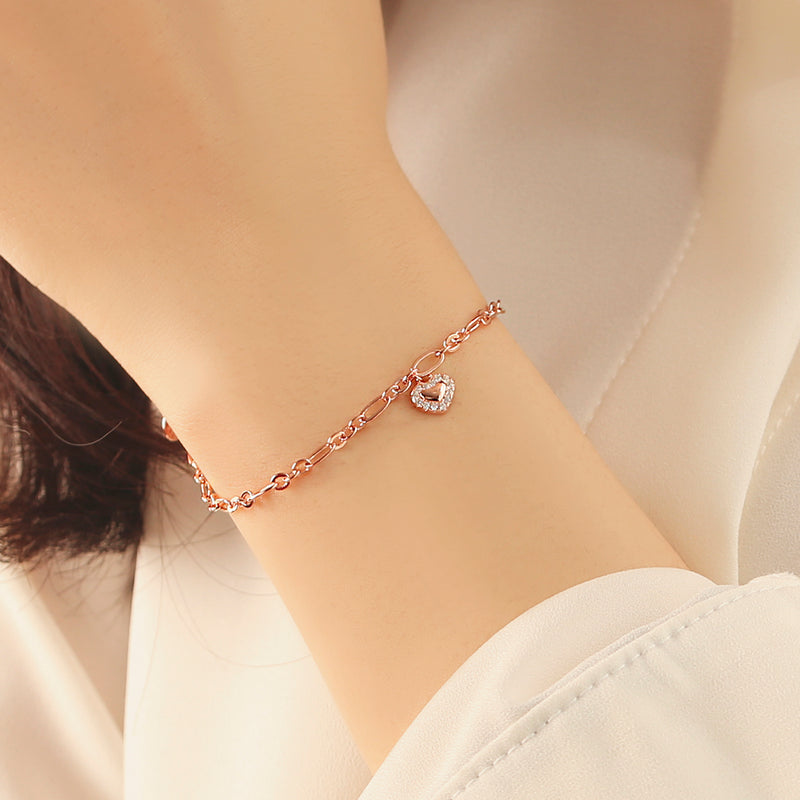 OST - Love Pendant Rose Gold Bracelet