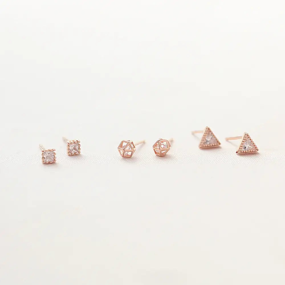 OST - Simple Shape Earrings Set - OST - Jewelry - Harumio