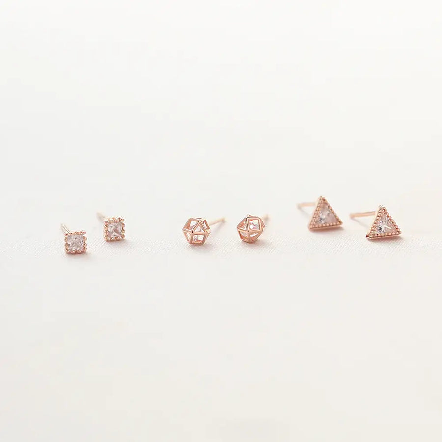 OST - Simple Shape Earrings Set - OST - Jewelry - Harumio