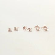 OST - Night Sky Stars and Moon Earrings Set - OST - Jewelry - Harumio