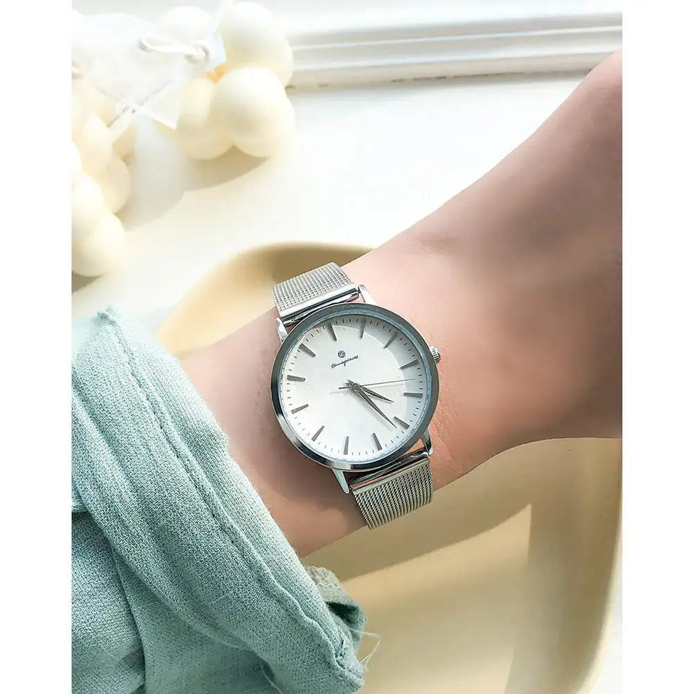 OST - Simple Metal Frame Couple Mesh Watch - OST - Watch - Harumio