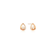 OST - Sparkling Water Drop Line Rose Gold Earrings - OST - Jewelry - Harumio