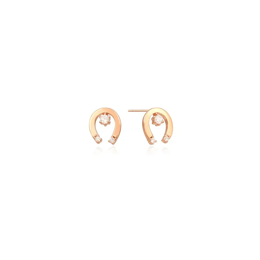 OST - Cute Hoof Shaped Rose Gold Earrings - OST - Jewelry - Harumio