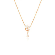 OST - Elegant White Mother-of-Pearl Flower Necklace - OST - Jewelry - Harumio