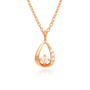 OST - Sparkling Water Drop Rose Gold Necklace - OST - Jewelry - Harumio