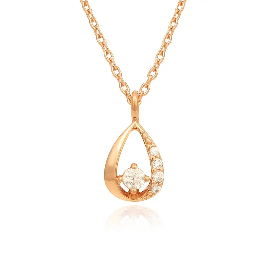 OST - Sparkling Water Drop Rose Gold Necklace - OST - Jewelry - Harumio