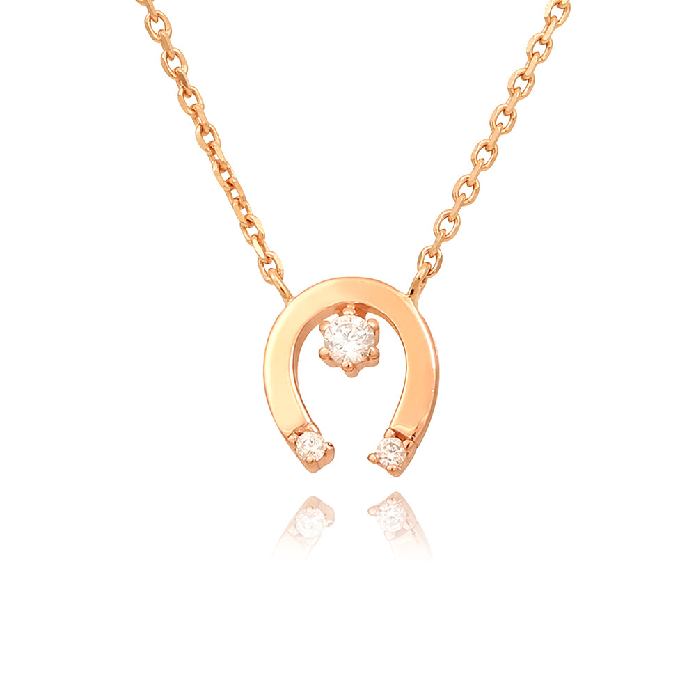 OST - Cute Hoof Shape Rose Gold Necklace