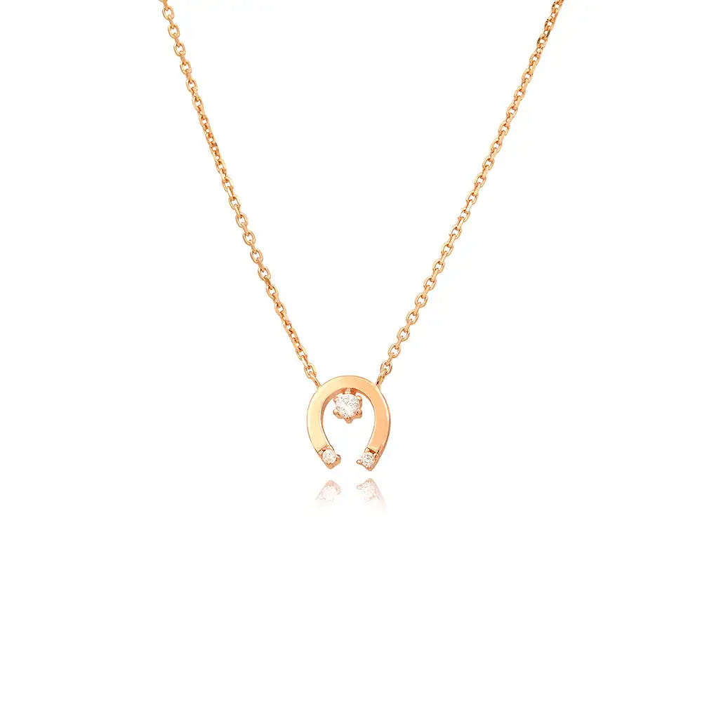 OST - Cute Hoof Shape Rose Gold Necklace