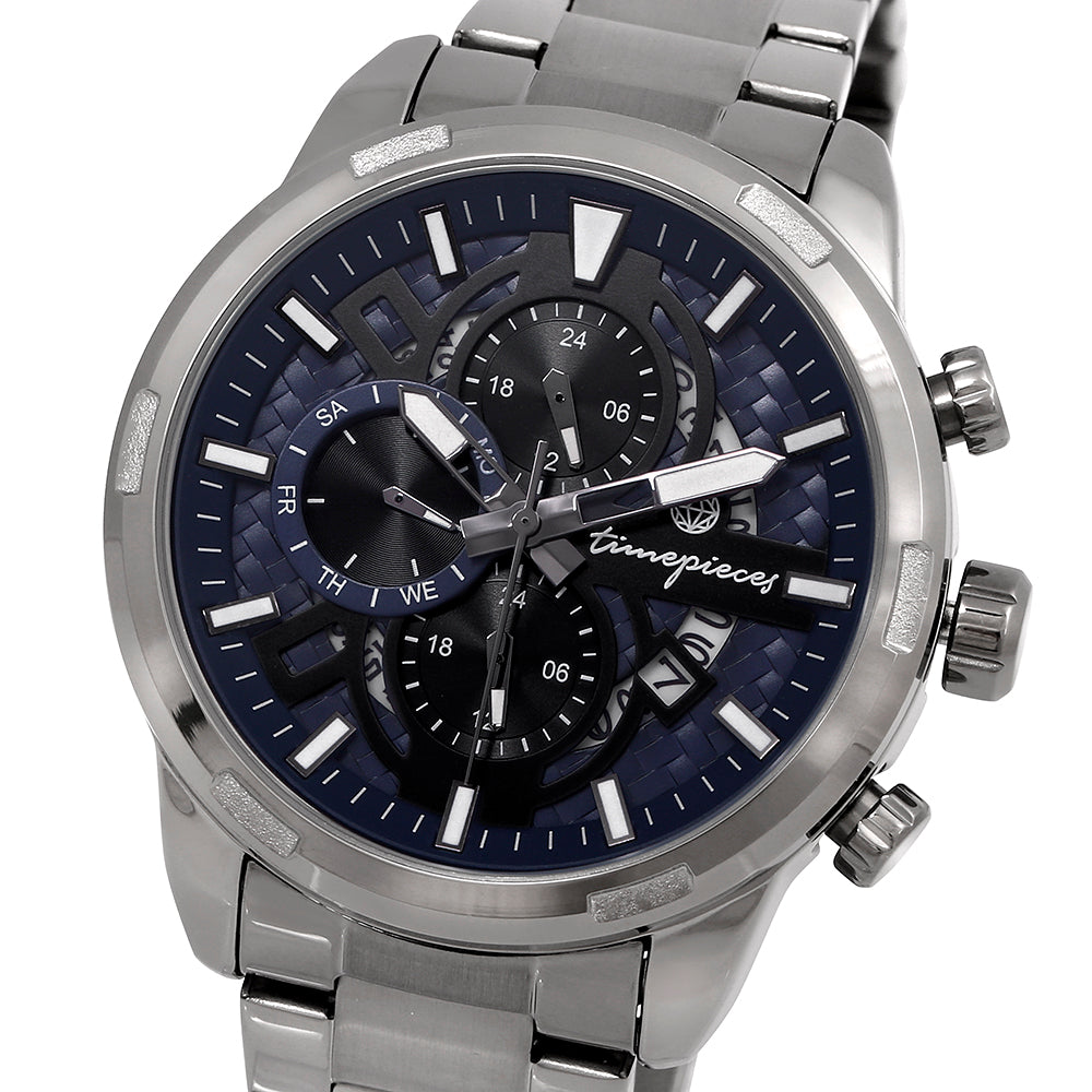 OST - Chic Navy Men's Multi-Function Metal Watch