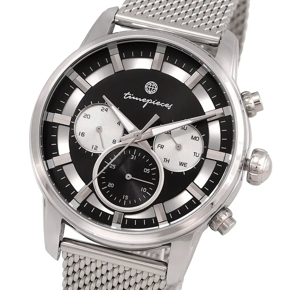 OST - Modern Black Multi-Function Mesh Watch - OST - Watch - Harumio