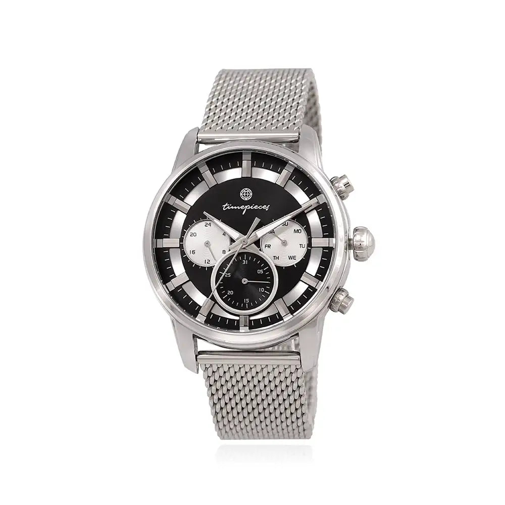 OST - Modern Black Multi-Function Mesh Watch - OST - Watch - Harumio