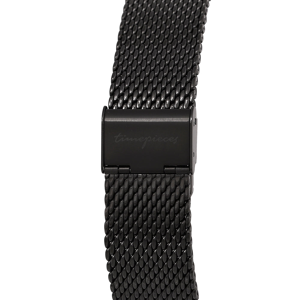 OST - Modern All-Black Multi-Function Mesh Watch