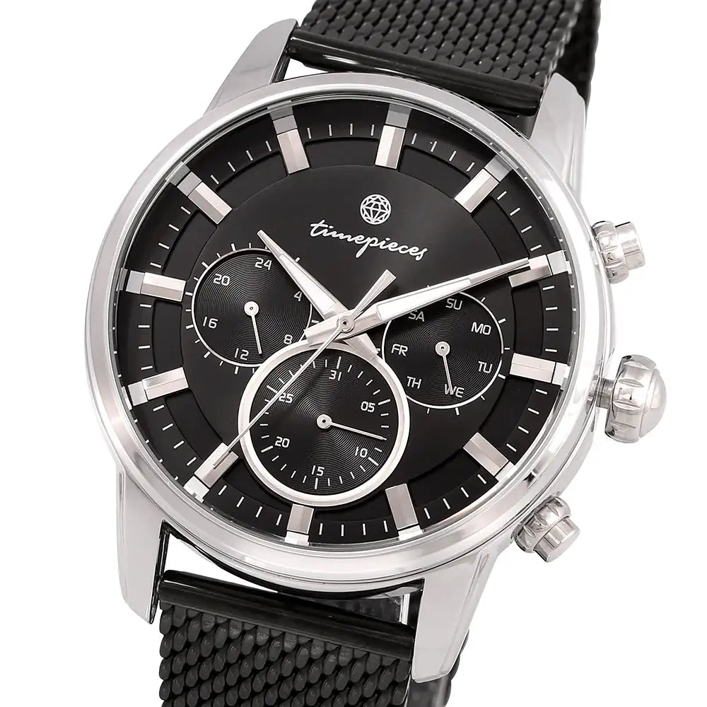 OST - Modern All-Black Multi-Function Mesh Watch - OST - Watch - Harumio