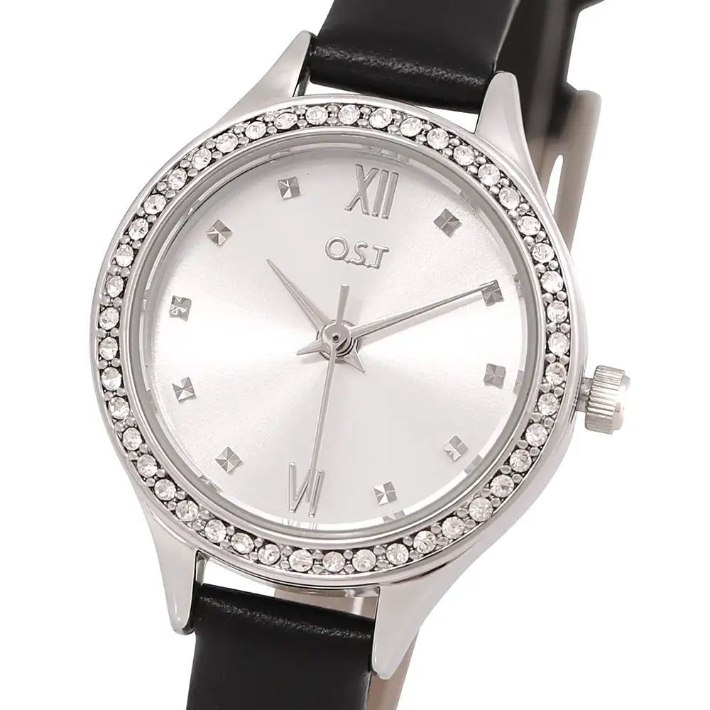 OST - Feminine Cubic Leather Watch - OST - Watch - Harumio