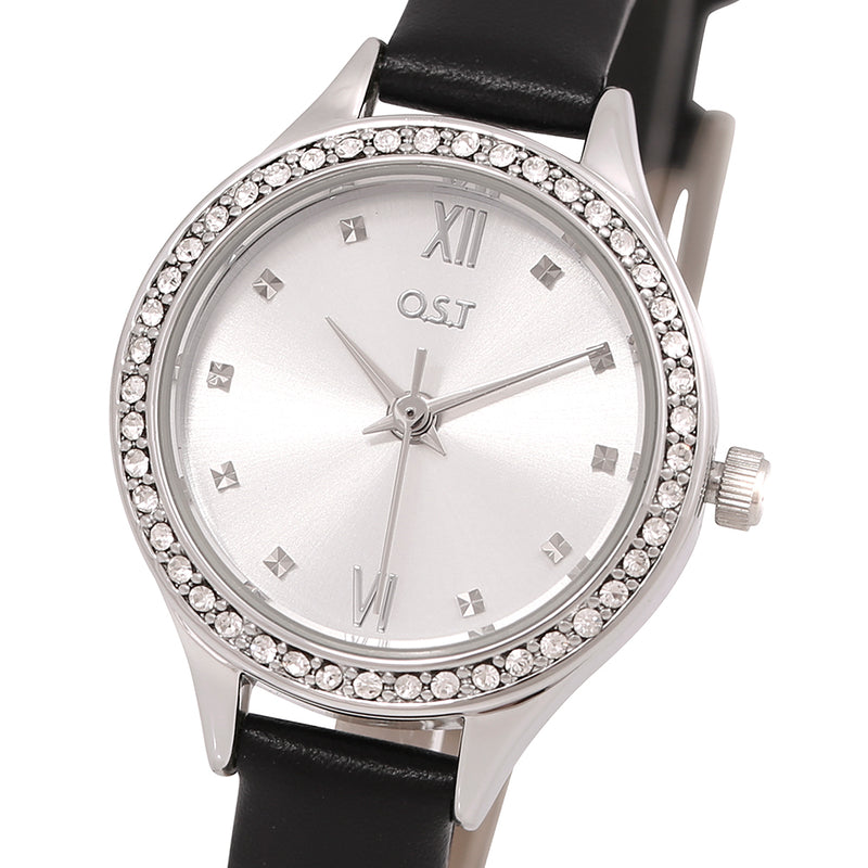 OST - Feminine Cubic Leather Watch