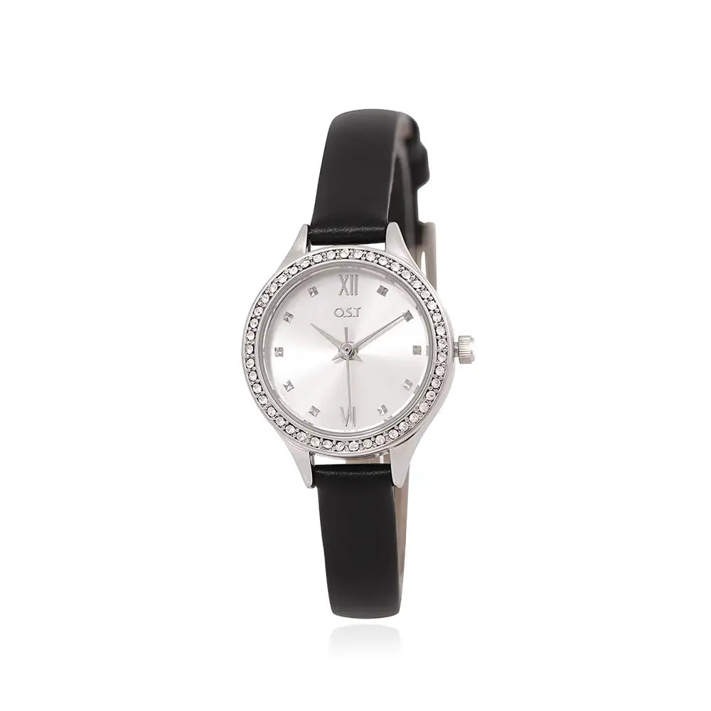 OST - Feminine Cubic Leather Watch - OST - Watch - Harumio