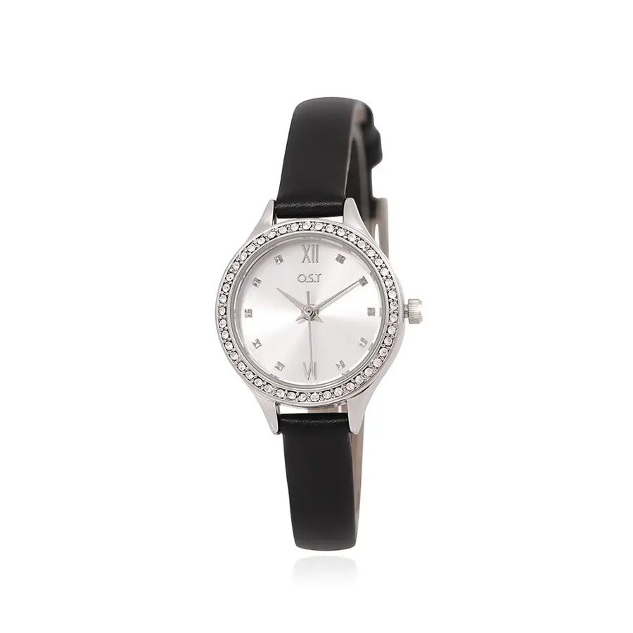OST - Feminine Cubic Leather Watch - OST - Watch - Harumio