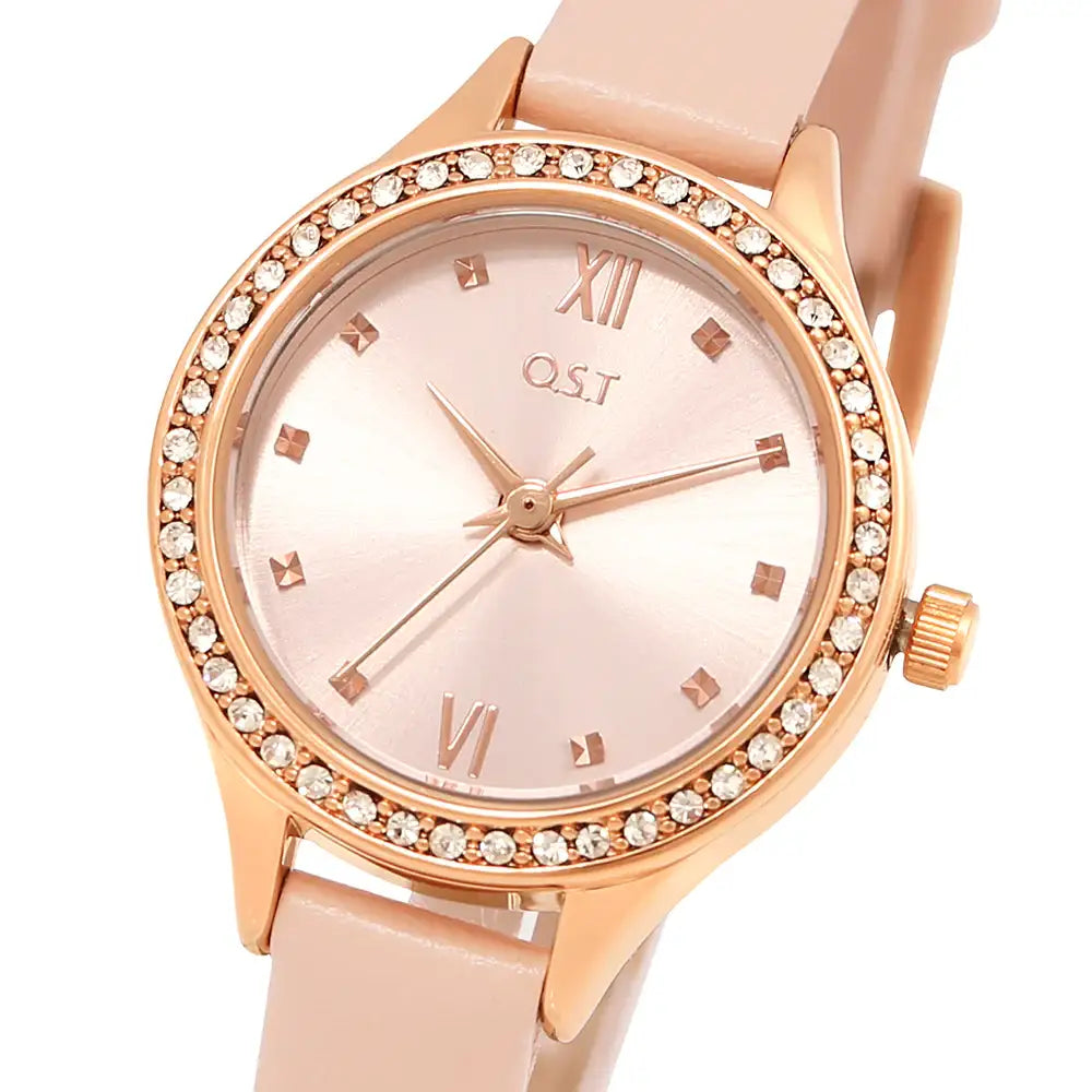 OST - Feminine Cubic Leather Watch - OST - Watch - Harumio