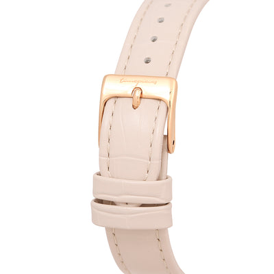 OST - Daily BINDEX Ivory Leather Watch