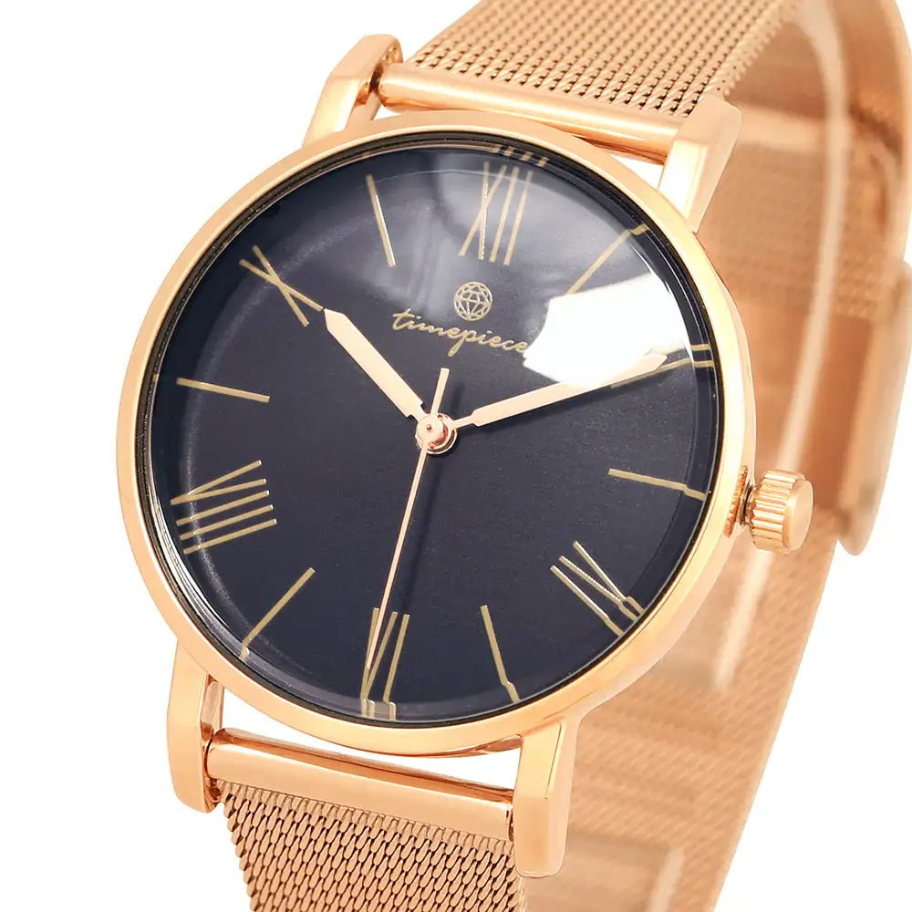 OST - Daily Bindex Rose Gold Mesh Watch