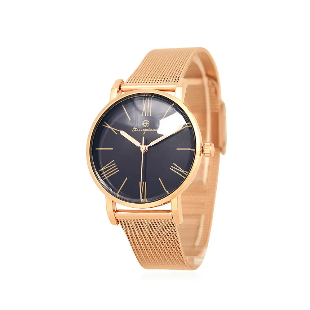 OST - Daily Bindex Rose Gold Mesh Watch