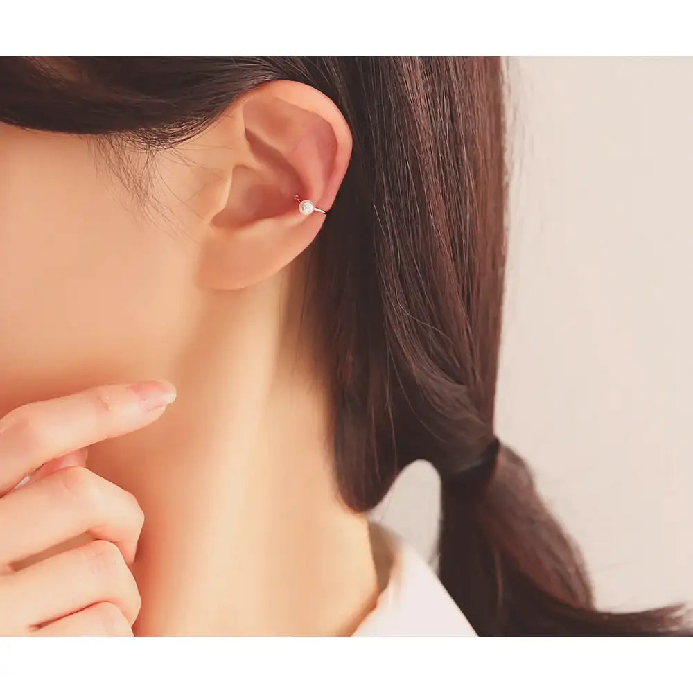 OST - Slimline Pearl Rose Gold Ear Cuff - OST - Jewelry - Harumio