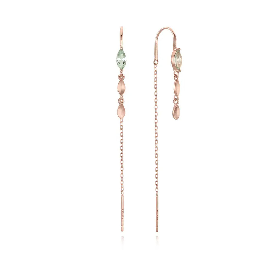 OST - Greenleaf Drop Silver Earrings - OST - Jewelry - Harumio